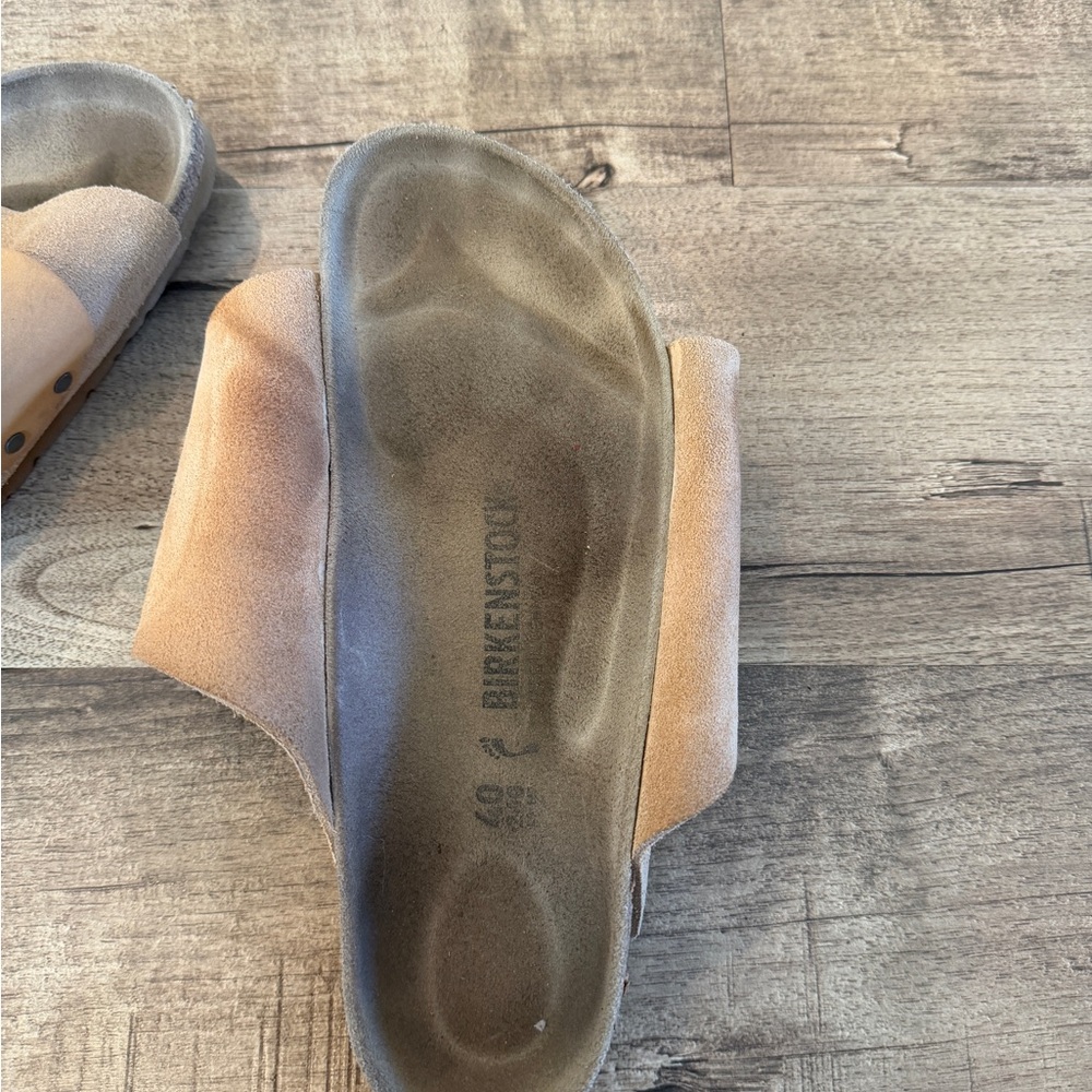 Birkenstock Kyoto Slide in Taupe and Light Beige, excellent, size 40 - Picture 8 of 8
